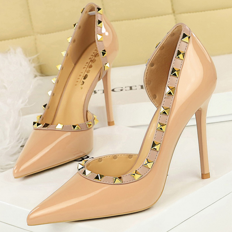 Shoe Tree - Sexy Vrouwen Pompen Klinknagel Ontwerp Hoge