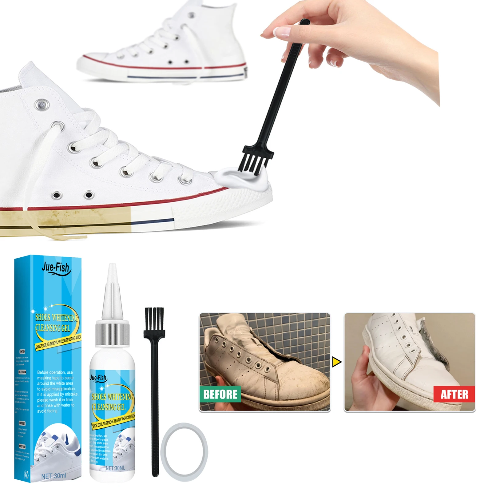Sneaker Care Spray - Witte Schoenen Schoonmaken Gel Vlek Vuil
