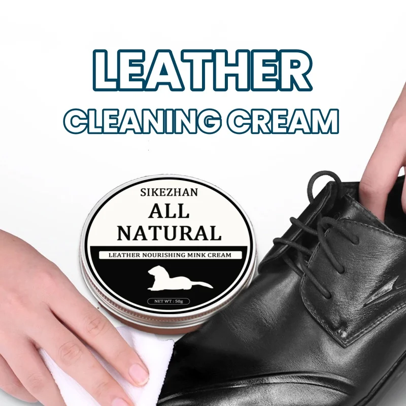 Leather Shoe Polish - SIKEZHAN Lederen bankreiniger Poetsmiddel Nertsolie Crème