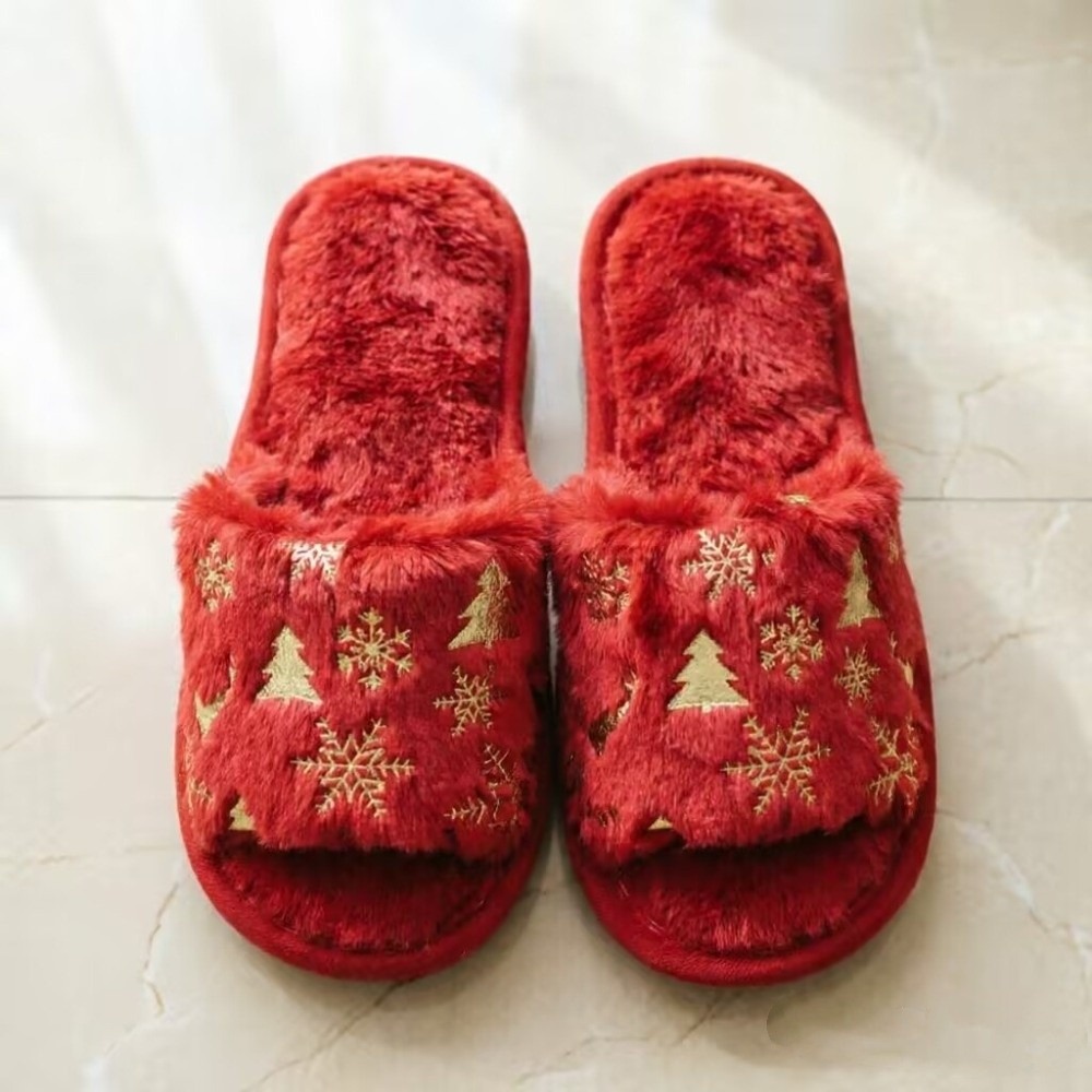 Open-toe kerstboomslippers sne - Shoe Tree recensie en prijs
