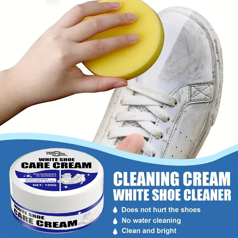 Witte schoenpoetscrème: vlekve - Shoe Cleaner recensie en prijs